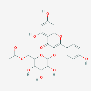 molecular formula C23H22O12 B12327059 Kaempferol 3-(6-acetylgalactoside) 
