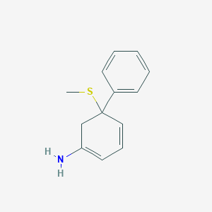 molecular formula C13H15NS B12327069 Benzenamine,3-[(phenylthio)methyl]- 