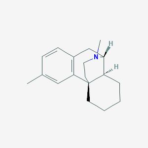 molecular formula C18H25N B1232708 (1R,9R,10S)-4,17-dimethyl-17-azatetracyclo[7.5.3.01,10.02,7]heptadeca-2(7),3,5-triene 