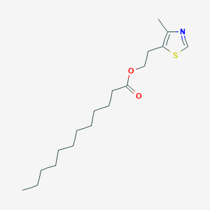 molecular formula C18H31NO2S B12327085 2-(4-Methyl-1,3-thiazol-5-yl)ethyl dodecanoate 