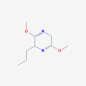 molecular formula C9H16N2O2 B123271 (2R)-3,6-Dimethoxy-2-propyl-2,5-dihydropyrazine CAS No. 145206-43-5
