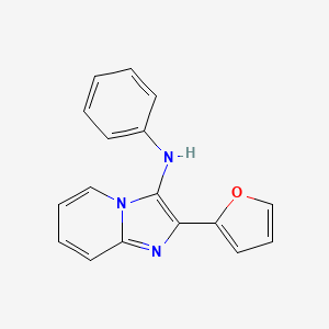 molecular formula C17H13N3O B1232710 2-(2-furanyl)-N-phenyl-3-imidazo[1,2-a]pyridinamine 
