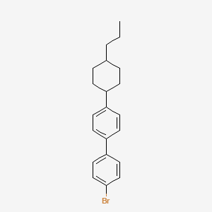 molecular formula C21H25Br B12327106 trans-4-broMo-4'-(4-propylcyclohexyl)biphenyl CAS No. 101532-36-9
