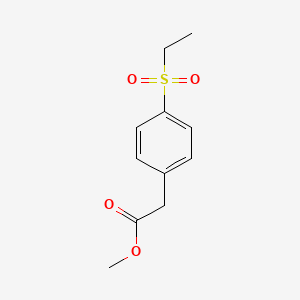 molecular formula C11H14O4S B12327113 Methyl 2-(4-(ethylsulfonyl)phenyl)acetate 