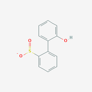 molecular formula C12H9O3S- B1232712 2'-Hydroxybiphenyl-2-sulfinate 