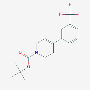 molecular formula C17H20F3NO2 B12327181 tert-butyl 4-(3-(trifluoromethyl)phenyl)-5,6-dihydropyridine-1(2H)-carboxylate 