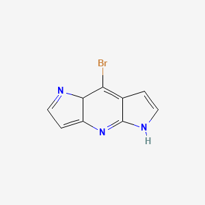 molecular formula C9H6BrN3 B12327187 8-bromo-2,4,10-triazatricyclo[7.3.0.03,7]dodeca-1(12),2,5,7,10-pentaene 