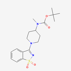 molecular formula C18H25N3O4S B12327260 tert-Butyl (1-(1,1-dioxidobenzo[d]isothiazol-3-yl)piperidin-4-yl)(methyl)carbamate 