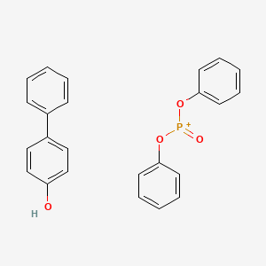 molecular formula C24H20O4P+ B12327263 Oxo(diphenoxy)phosphanium;4-phenylphenol 