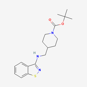 molecular formula C18H25N3O2S B12327329 tert-Butyl 4-((benzo[d]isothiazol-3-ylamino)methyl)piperidine-1-carboxylate 