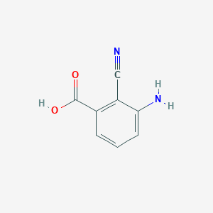 molecular formula C8H6N2O2 B12327333 3-Amino-2-cyanobenzoic acid 