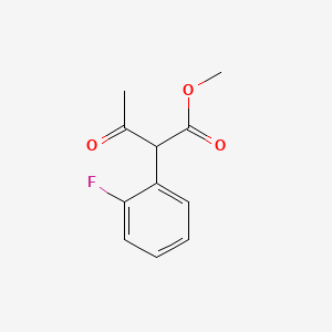 molecular formula C11H11FO3 B12327392 Methyl 2-(2-fluorophenyl)-3-oxobutanoate 