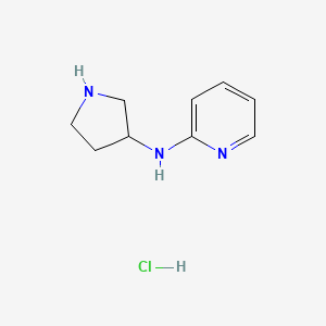 molecular formula C9H14ClN3 B12327399 N-(pyrrolidin-3-yl)pyridin-2-amine hydrochloride 