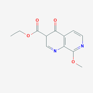molecular formula C12H12N2O4 B12327453 Ethyl 8-methoxy-4-oxo-1,4-dihydro-1,7-naphthyridine-3-carboxylate 