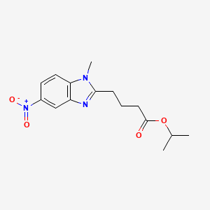 molecular formula C15H19N3O4 B12327466 isopropyl 4-(1-methyl-5-nitro-1H-benzo[d]imidazol-2-yl)butanoate 
