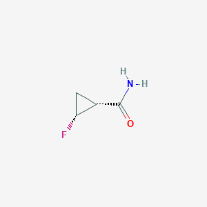 molecular formula C4H6FNO B12327473 Cyclopropanecarboxamide, 2-fluoro-, (1R,2R)-rel- 