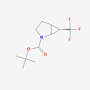 molecular formula C11H16F3NO2 B12327489 tert-butyl (1S*,5S*,6S*)-6-(trifluoromethyl)-2-azabicyclo[3.1.0]hexane-2-carboxy 