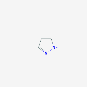 molecular formula C3H3N2- B1232749 pyrazol-2-ide 
