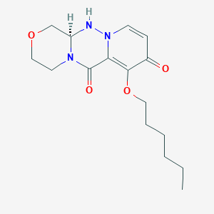 molecular formula C16H23N3O4 B12327509 (12aR)-7-(hexyloxy)-3,4,12,12a-tetrahydro-1H-[1,4]Oxazino[3,4-c]pyrido[2,1-f][1,2,4]triazine-6,8-dione CAS No. 2136287-67-5