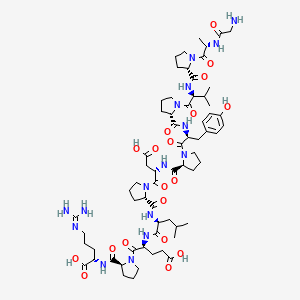 molecular formula C65H98N16O19 B12327541 H-Gly-Ala-Pro-Val-Pro-Tyr-Pro-Asp-Pro-Leu-Glu-Pro-Arg-OH 