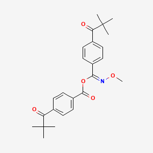 molecular formula C25H29NO5 B1232756 [(E)-C-[4-(2,2-dimethylpropanoyl)phenyl]-N-methoxycarbonimidoyl] 4-(2,2-dimethylpropanoyl)benzoate 