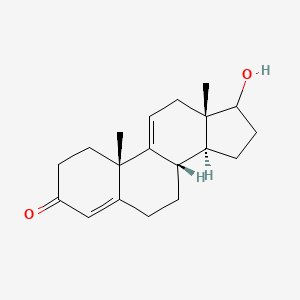 molecular formula C19H26O2 B12327574 Androsta-4,9(11)-dien-3-one,17-hydroxy-, (17b)- 