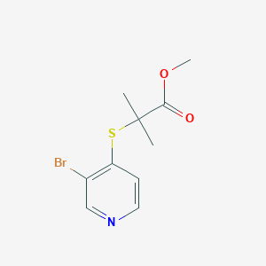 molecular formula C10H12BrNO2S B12327576 Methyl 2-((3-bromopyridin-4-yl)thio)-2-methylpropanoate 