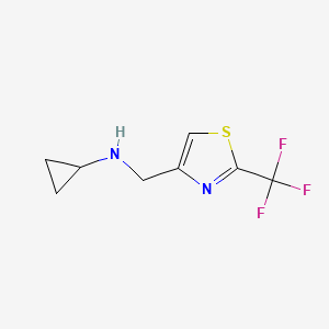 molecular formula C8H9F3N2S B12327621 N-((2-(trifluoromethyl)thiazol-4-yl)methyl)cyclopropanamine 