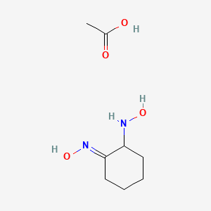 molecular formula C8H16N2O4 B12327635 acetic acid;(NE)-N-[2-(hydroxyamino)cyclohexylidene]hydroxylamine 