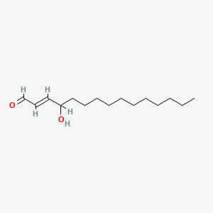 molecular formula C15H28O2 B1232768 4-Hydroxypentadecenal CAS No. 98241-48-6