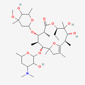 molecular formula C37H65NO12 B1232769 Erythromycin, 8,9-didehydro-9-deoxo-6-deoxy-6,9-epoxy- 