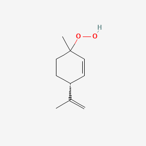 molecular formula C10H16O2 B1232770 (4R)-1-methyl-4-(prop-1-en-2-yl)cyclohex-2-ene-1-peroxol 