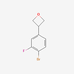 molecular formula C9H8BrFO B12327760 3-(4-Bromo-3-fluorophenyl)oxetane 