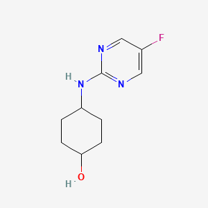 molecular formula C10H14FN3O B12327877 4-((5-Fluoropyrimidin-2-yl)amino)cyclohexanol 