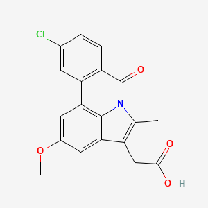 10-Chloro-2-methoxy-5-methyl-7H-pyrrolo(3,2,1-d,e)phenanthrid-7-one-4-acetic acid