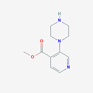 molecular formula C11H15N3O2 B12327923 Methyl 3-(piperazin-1-yl)pyridine-4-carboxylate 