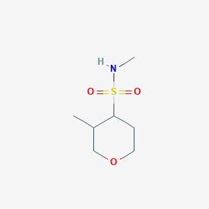 molecular formula C7H15NO3S B12327960 N,3-dimethyltetrahydro-2H-pyran-4-sulfonamide 