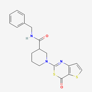 1-(4-oxo-2-thieno[3,2-d][1,3]thiazinyl)-N-(phenylmethyl)-3-piperidinecarboxamide