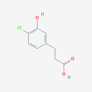 molecular formula C9H9ClO3 B12327983 3-(4-Chloro-3-hydroxyphenyl)propanoic acid 