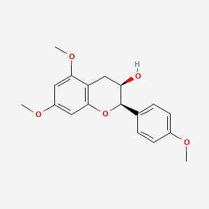 molecular formula C18H20O5 B1232799 Epiafzelechin trimethyl ether 