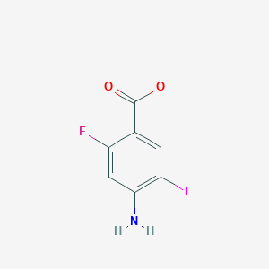 molecular formula C8H7FINO2 B12327992 Methyl 4-amino-2-fluoro-5-iodobenzoate 