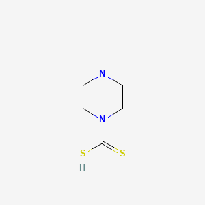 molecular formula C6H12N2S2 B12328001 1-Piperazinecarbodithioic acid, 4-methyl- CAS No. 5430-77-3