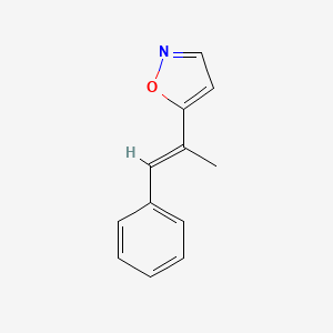 molecular formula C12H11NO B12328004 5-(1-Phenylprop-1-en-2-yl)isoxazole 