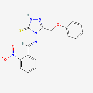 4-[(2-nitrobenzylidene)amino]-5-(phenoxymethyl)-4H-1,2,4-triazole-3-thiol