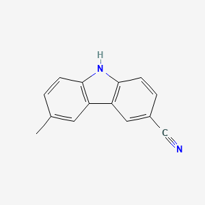molecular formula C14H10N2 B12328033 6-Methyl-9H-carbazole-3-carbonitrile 