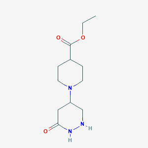 molecular formula C12H21N3O3 B12328041 Ethyl 1-(6-oxodiazinan-4-yl)piperidine-4-carboxylate 