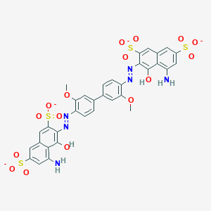 3,3'-[(3,3'-Dimethoxy[1,1'-biphenyl]-4,4'-diyl)bis(diazene-2,1-diyl)]bis(5-amino-4-hydroxynaphthalene-2,7-disulfonate)