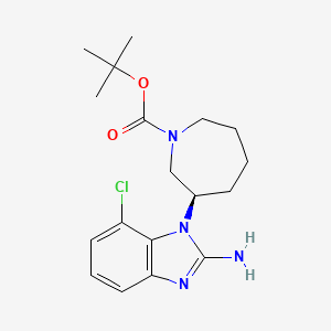 molecular formula C18H25ClN4O2 B12328087 (R)-tert-butyl 3-(2-amino-7-chloro-1H-benzo[d]imidazol-1-yl)azepane-1-carboxylate 
