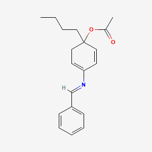 molecular formula C19H23NO2 B12328132 Phenol,4-[[(4-butylphenyl)imino]methyl]-, 1-acetate 