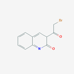 molecular formula C11H8BrNO2 B12328155 2(1H)-Quinolinone, 3-(2-bromoacetyl)- 